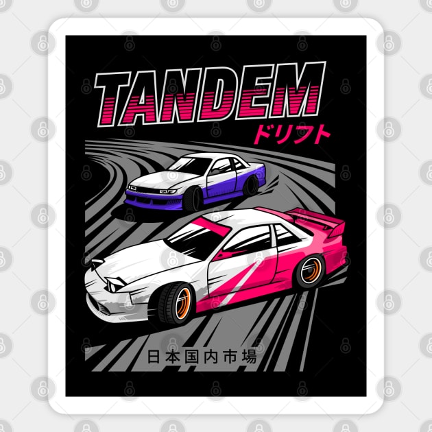 JDM cars drift Tandem Magnet by celengan